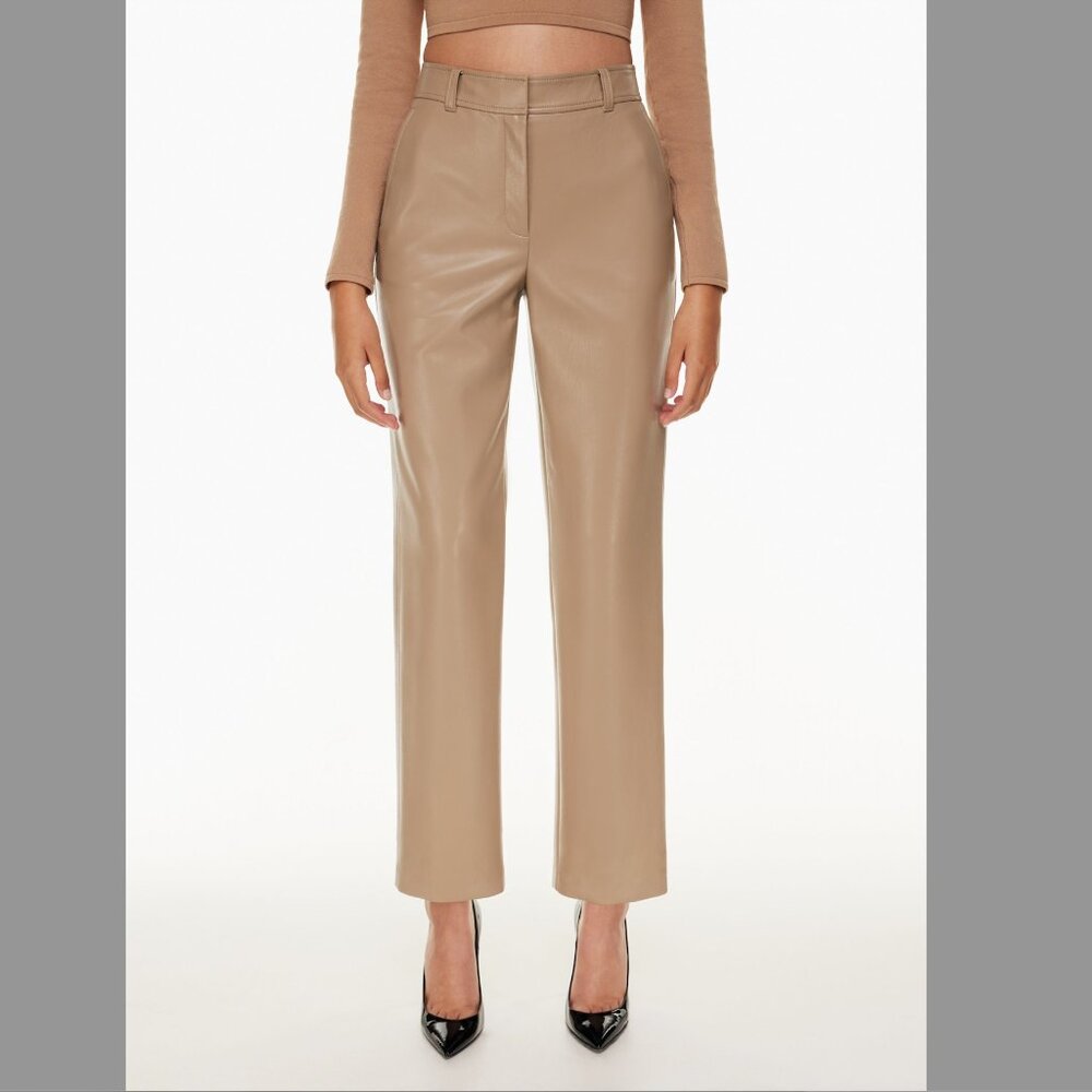 Babaton Command Pant | Camel | Size 0 | Vegan Leather